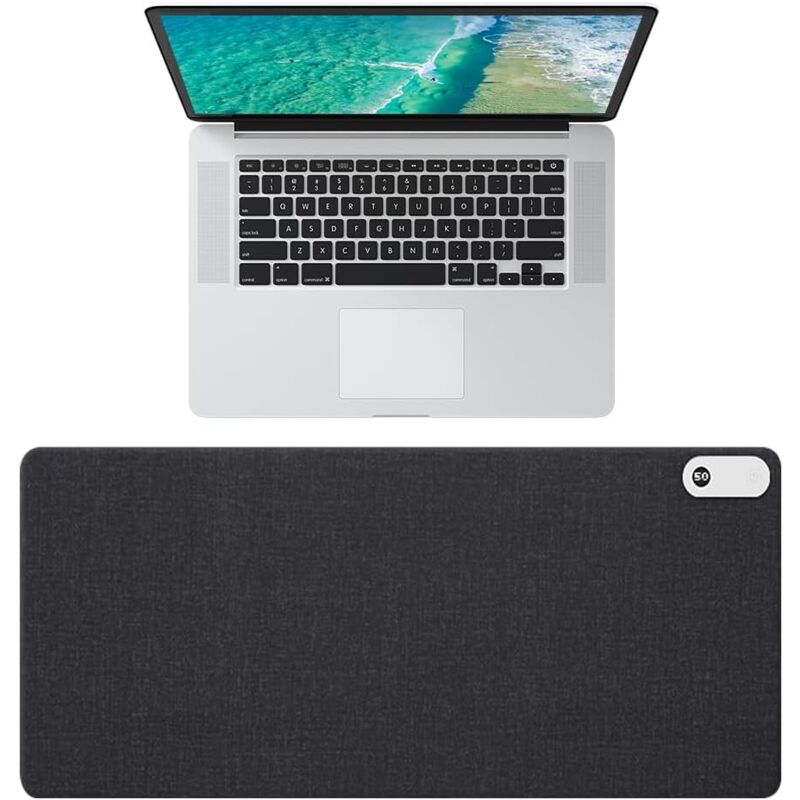 foto del prodotto tappetino per mouse 80x33 cm con funzione di riscaldamento, temperatura a tre stadi, spegnimento automatico in 3 ore per casa, ufficio, inverno