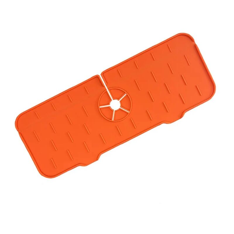 foto del prodotto tappetino protettivo per rubinetto da cucina in silicone per scolapiatti per lavello spugna pieghevole per lavello raccoglitore di spruzzi per piano