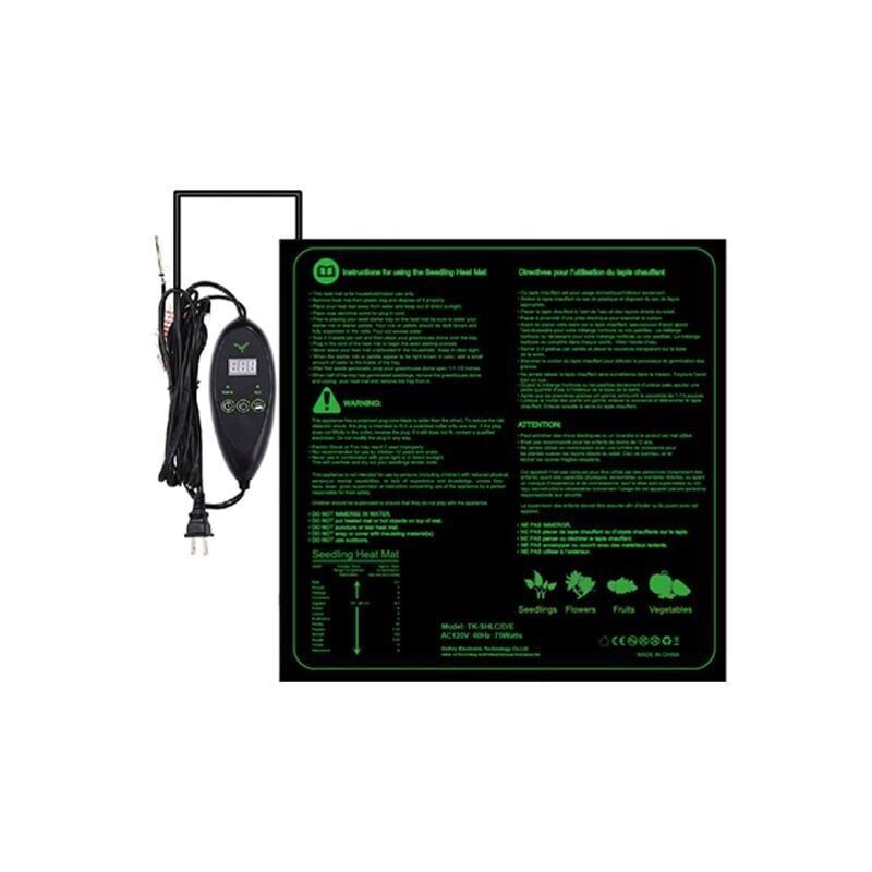 foto del prodotto tappetino riscaldante digitale a temperatura costante per piantine tappetino impermeabile 50x50 cm adatto per idroponica indoor e piantine in inverno