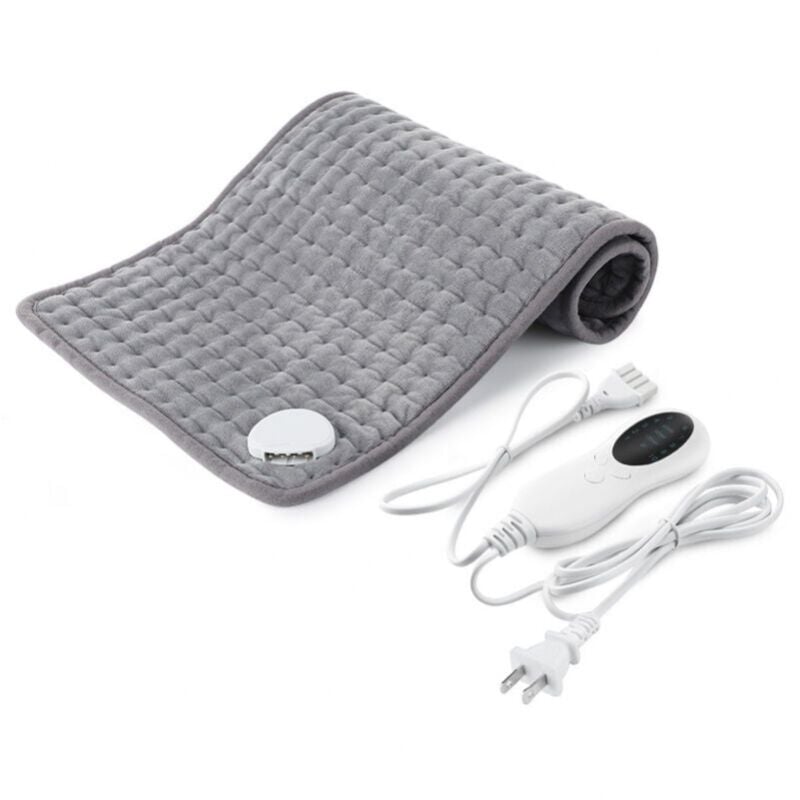 foto del prodotto tappetino riscaldante elettrico 100x50 cm, coperta riscaldante a 10 livelli di temperatura, cintura riscaldante cervicale e lombare, spegnimento