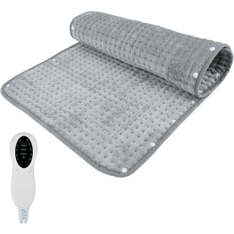 foto del prodotto tappetino riscaldante elettrico, coperta riscaldante in morbida flanella da 19,7x39,4 pollici con 10 livelli di calore e timer 2h, tappetino