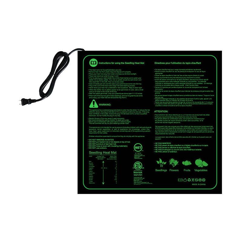 foto del prodotto tappetino riscaldante per piantine 50x50cm tappetino riscaldante per piantine impermeabile e durevole adatto per l idroponica indoor e la