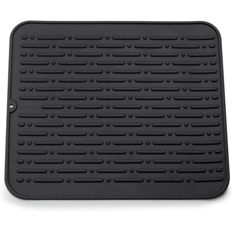 foto del prodotto tappetino scolapiatti in silicone xl 45 x 40 cm garanzia a vita nero 
