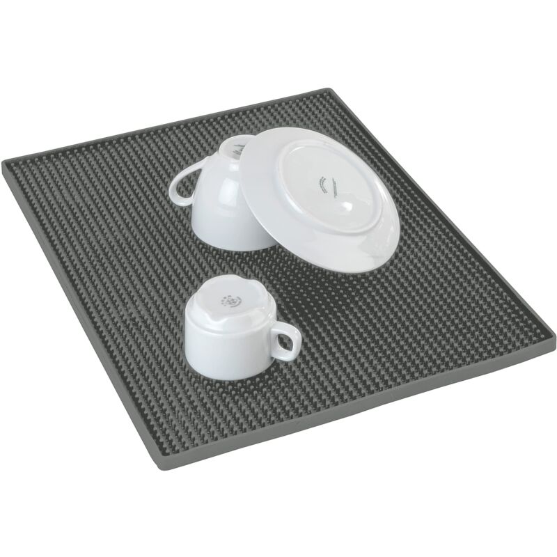 foto del prodotto tappetino scolapiatti maxi, extra grande, in gomma, con struttura a nodi, per asciugare piatti e bicchieri, in plastica di alta qualit , lavabile in