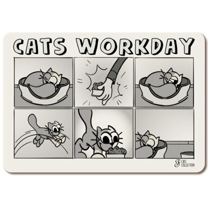 foto del prodotto tappetino sottociotola con fondo in sughero linea workday per gatti