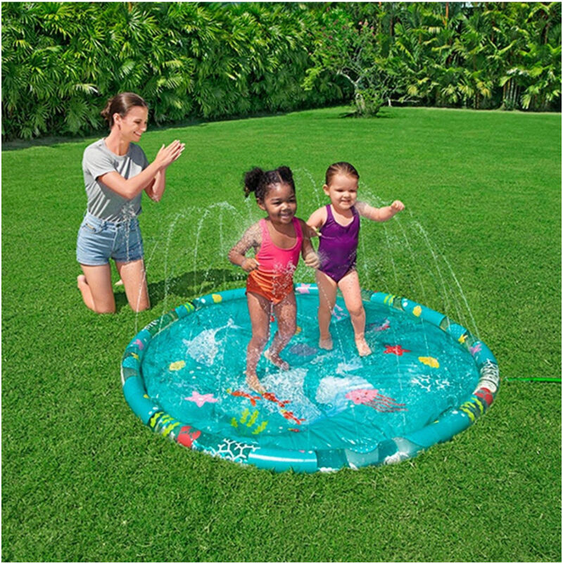 foto del prodotto tappetino splash con getti d acqua effetto fontana fondale marino 165 cm 52487 trade shop traesio