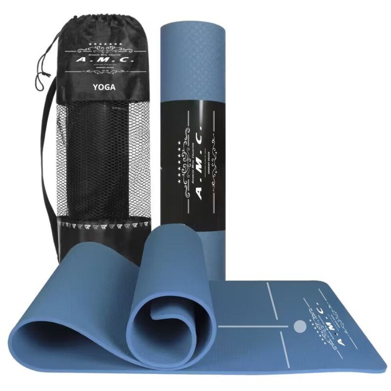 foto del prodotto tappetino yoga in tpe ecologico doppio strato antiscivolo 180x61 cm con custodia