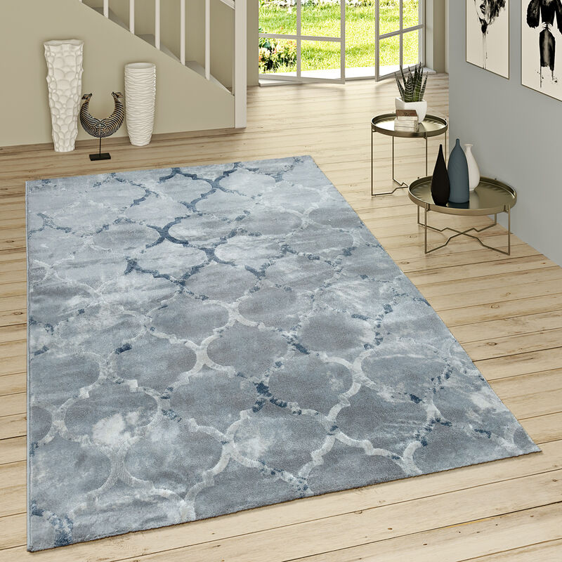 foto del prodotto tappeto a pelo corto motivo marocchino moderno grigio 60x100 cm paco home