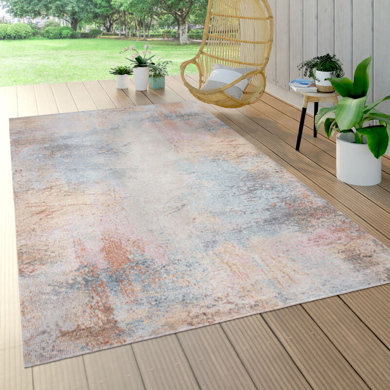 immagine 0 del prodotto tappeto a pelo corto per interni ed esterni per il balcone e la terrazza, con used look colorato 60x100 cm paco home