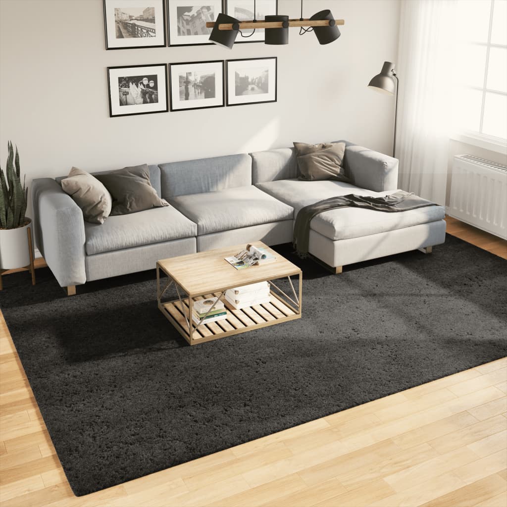 foto del prodotto tappeto a pelo lucido lungo istan effetto antracite 240x340 cmcod mxl 133967