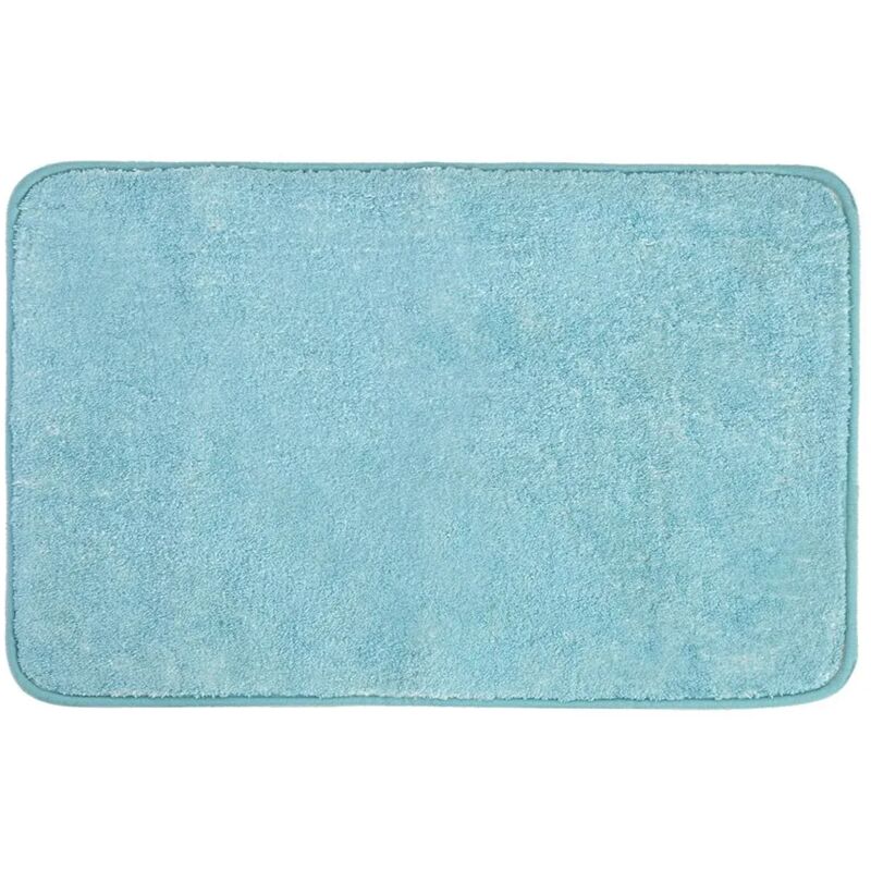 foto del prodotto tappeto antiscivolo bagno 45x75 cm verde acqua in poliestere