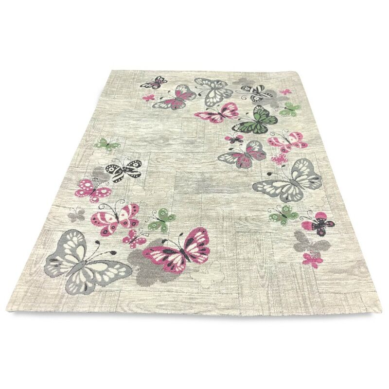 foto del prodotto tappeto antiscivolo farfalle fuxia cm. 55x140