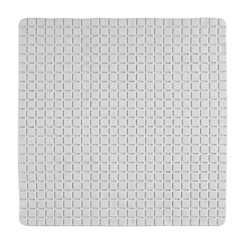 foto del prodotto tappeto antiscivolo in pvc per doccia mosaico bianco 54x54 cm