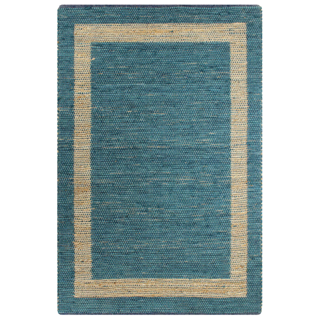 foto del prodotto tappeto artigianale in juta blu 160x230 cm cod mxl 64241
