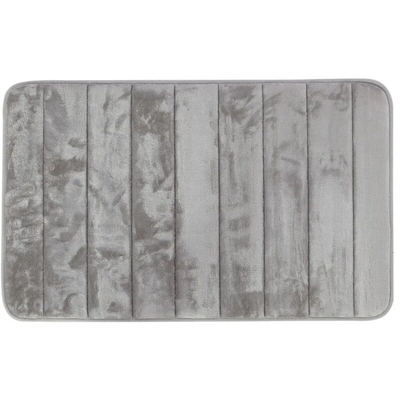 foto del prodotto tappeto bagno 100 poliestere 50x90 grigio antiscivolo memo