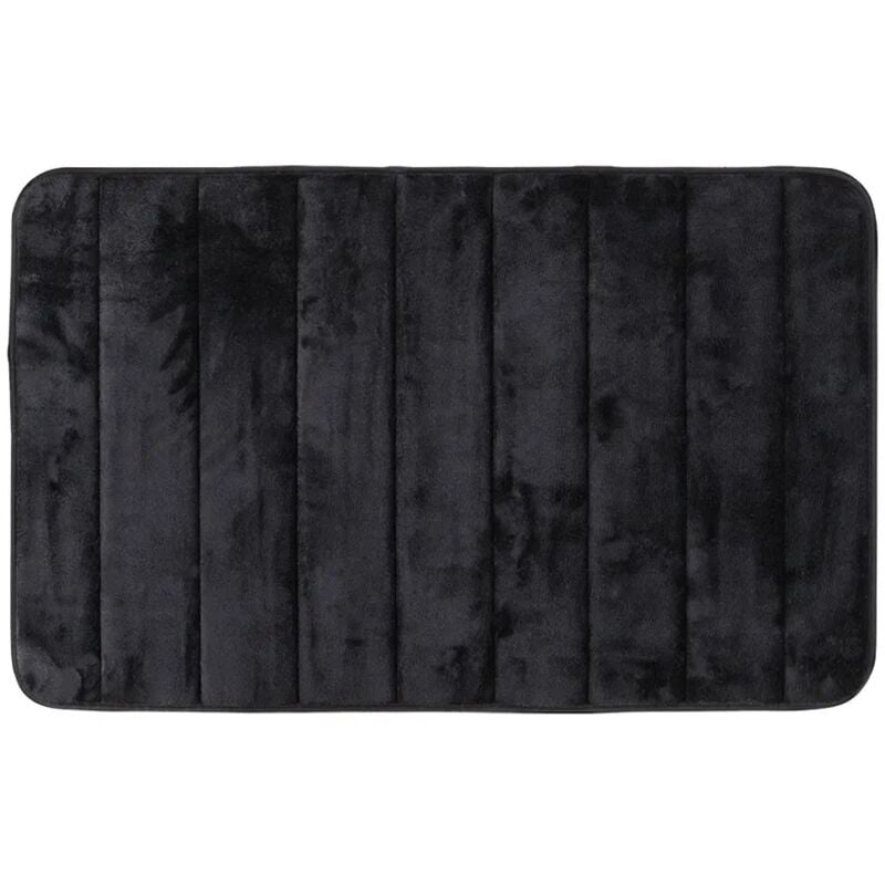 foto del prodotto tappeto bagno 100 poliestere 50x90 nero antiscivolo memo