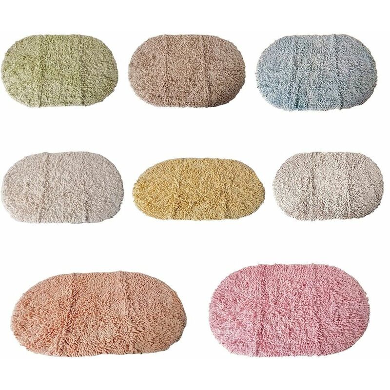 foto del prodotto tappeto bagno antiscivolo morbido assorbente in 100 cotone sciuga piedi vasca doccia 50x80cm colorigenerali pesca
