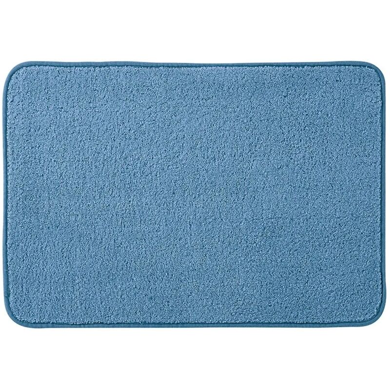 foto del prodotto tappeto bagno blu 60x40 cm in microfibra antiscivolo spring