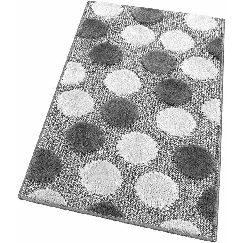 foto del prodotto tappeto bagno camera antiscivolo shaggy moderno scendi doccia assorbente 100 made in italy grigio 65x130 cm