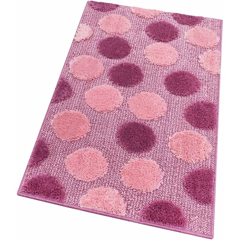 foto del prodotto tappeto bagno camera antiscivolo shaggy moderno scendi doccia assorbente 100 made in italy porpora 65x40 cm
