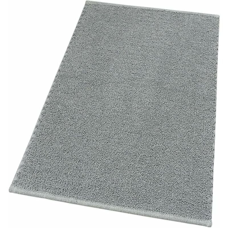foto del prodotto tappeto bagno camera scendiletto puro cotone morbido lavabile 100 made in italy grigio 60x180 cm