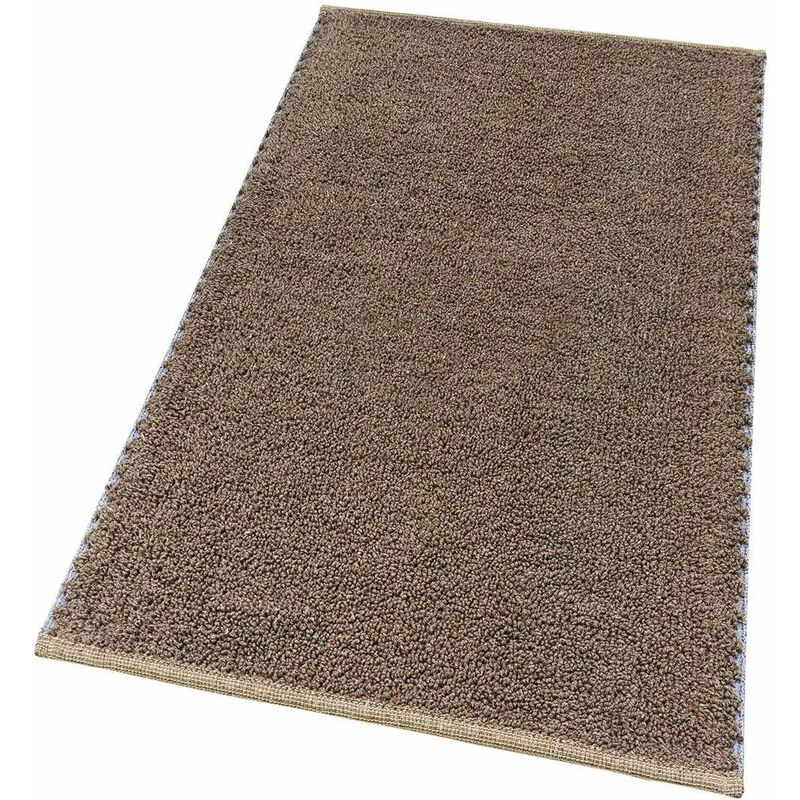 foto del prodotto tappeto bagno camera scendiletto puro cotone morbido lavabile 100 made in italy marrone 60x130 cm