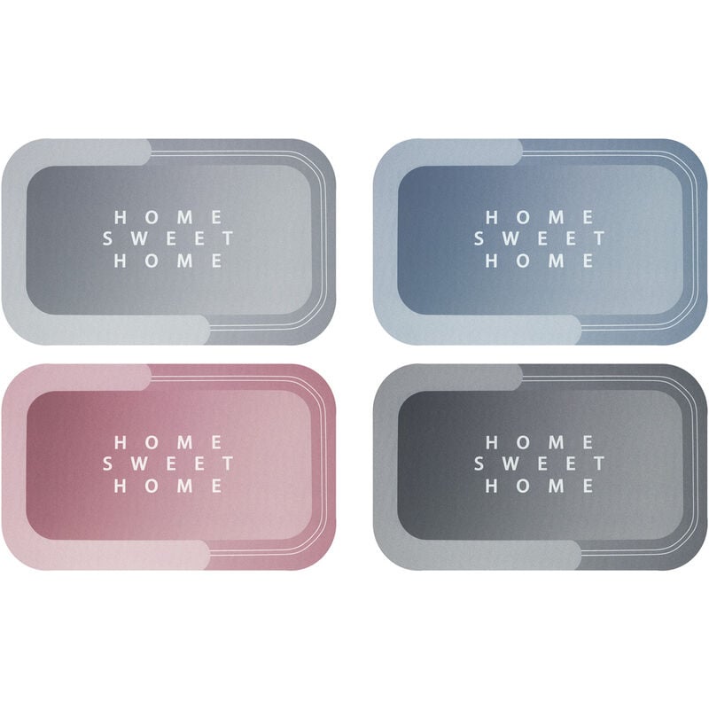 foto del prodotto tappeto bagno doccia antiscivolo assorbente home sweet home, misurahome sweet homecoloreazzurro
