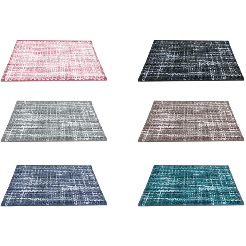 foto del prodotto tappeto bagno doccia antiscivolo in microfibra super assorbente plot, misura40x60coloreacqua