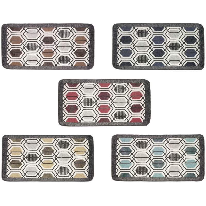 foto del prodotto tappeto bagno doccia antiscivolo mod. vietri tappetino super assorbente cotone pelo corto, misura45x60coloremarrone