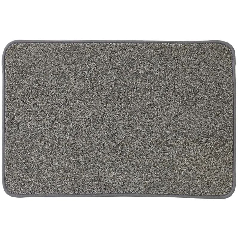 foto del prodotto tappeto bagno grigio 60x40 cm in microfibra antiscivolo spring