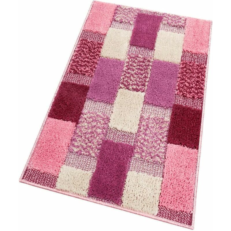foto del prodotto tappeto bagno moderno soffice antiscivolo assorbente scendiletto doccia 100 made in italy rosa 60x160 cm