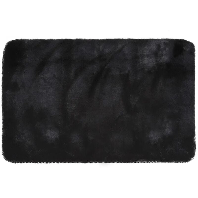 foto del prodotto tappeto bagno nero 45x75 cm in poliestere fondo antiscivolo