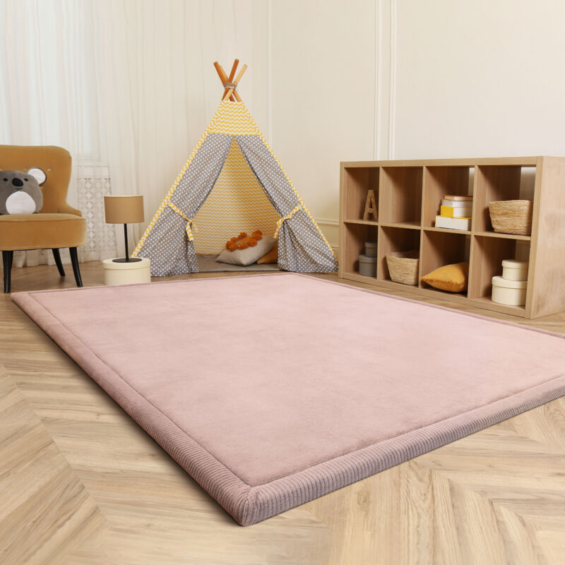 foto del prodotto tappeto bambini cameretta bambina ragezzi tappeto morbido antiscivolo moderno pink, 100x200 cm paco home