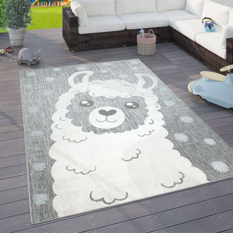 foto del prodotto tappeto bambini cameretta bambini tappeto outdoor tappeto da gioco animali 3d 140x200 cm, grigio 2 paco home