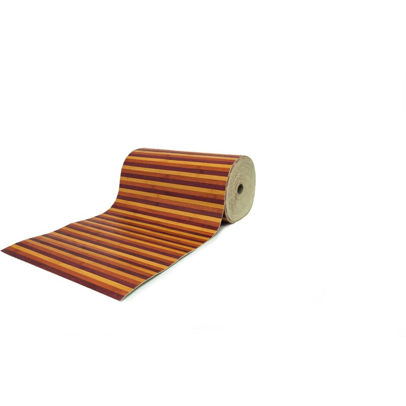 foto del prodotto tappeto bamboo passatoia antiscivolo degrad colore rosso, misura50x50colorerosso