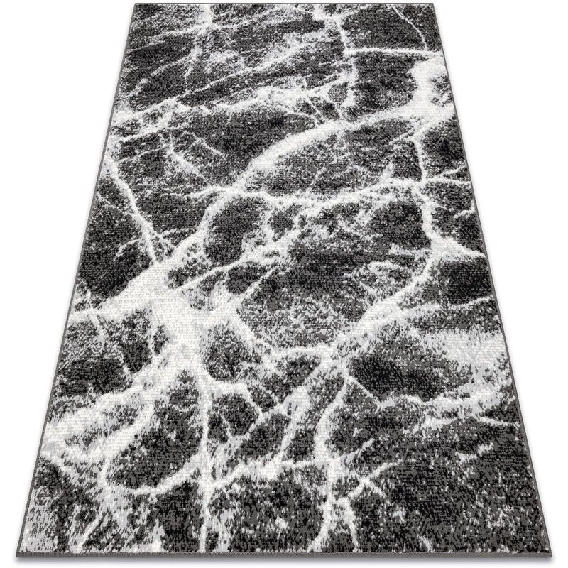 foto del prodotto tappeto bcf morad marmur marmo antracite nero grey 60x110 cm