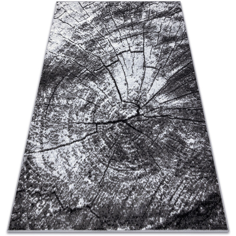 foto del prodotto tappeto bcf morad pie albero legna grigio grey 80x150 cm