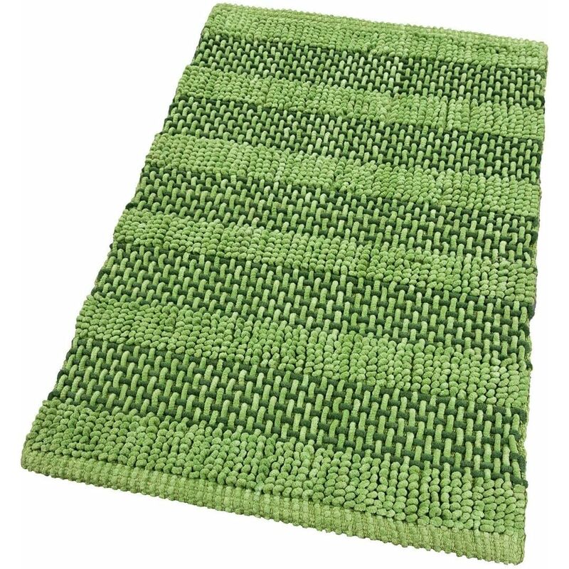 foto del prodotto tappeto camera scendiletto bagno cotone intrecciato tridimensionale morbido assorbente verde 50x80 cm