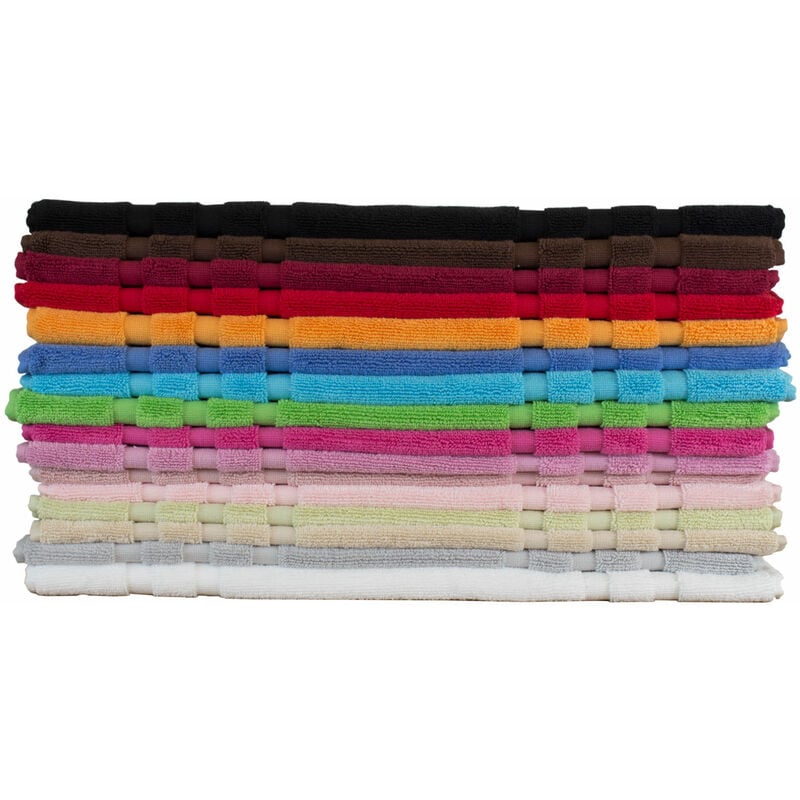 foto del prodotto tappeto casa bagno morbido 50x65cm tinta unita 100% cotone modello sophie, misuratappetocoloreverde acido