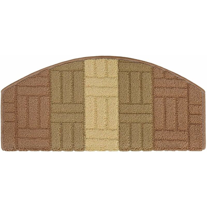 foto del prodotto tappeto copri gradini 3d proteggi scala salvagradino antiscivolo semiluna 100 made in italy beige