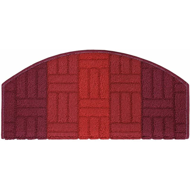 foto del prodotto tappeto copri gradini 3d proteggi scala salvagradino antiscivolo semiluna 100 made in italy bordeaux