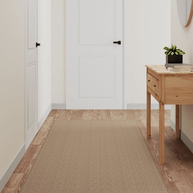 foto del prodotto tappeto corsia aspetto sisal sabbia 80x250 cm vidaxl