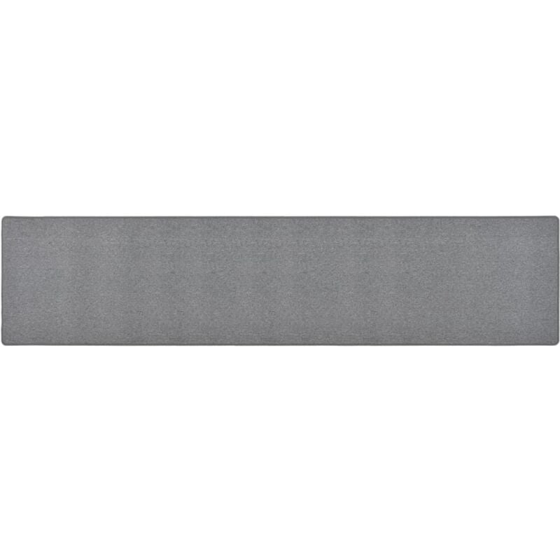 foto del prodotto tappeto corsia grigio scuro 50x250 cm vidaxl