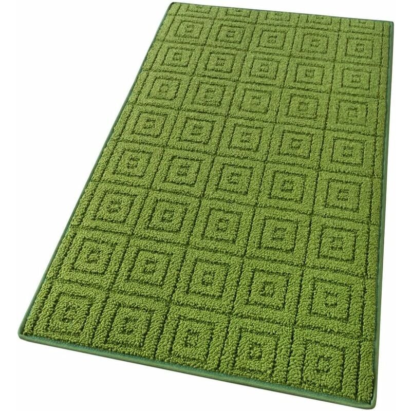 foto del prodotto tappeto cucina 3d antiscivolo tinta unita assorbente verde 57x240 cm
