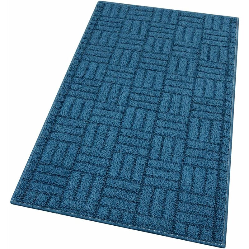 foto del prodotto tappeto cucina antiscivolo 3d moderno assorbente lavabile 100 made in italy blu 50x80 cm