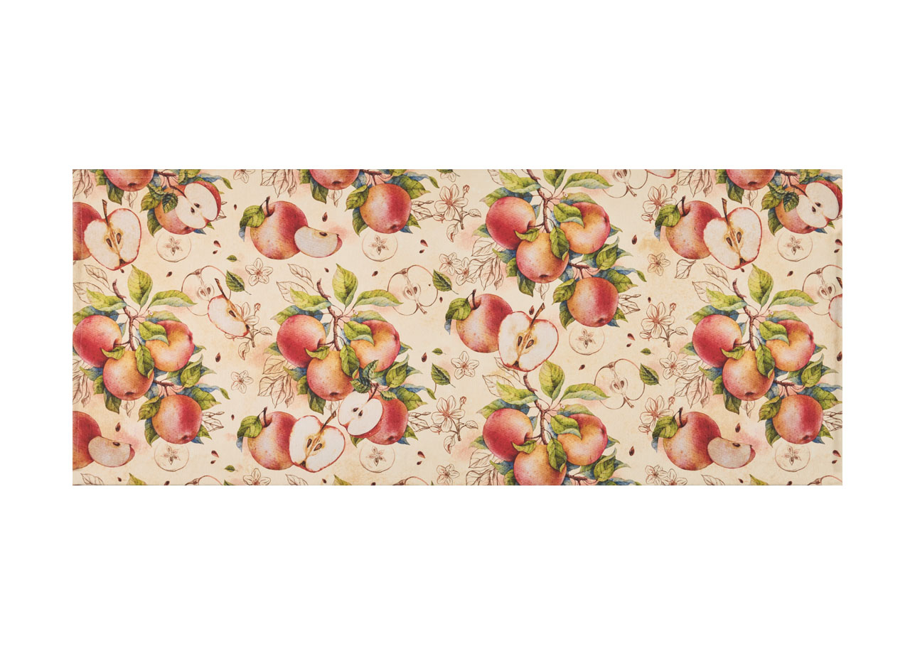 foto del prodotto tappeto cucina antiscivolo stampa digitale emozioni fantasia mele by suardi 58x115 mele