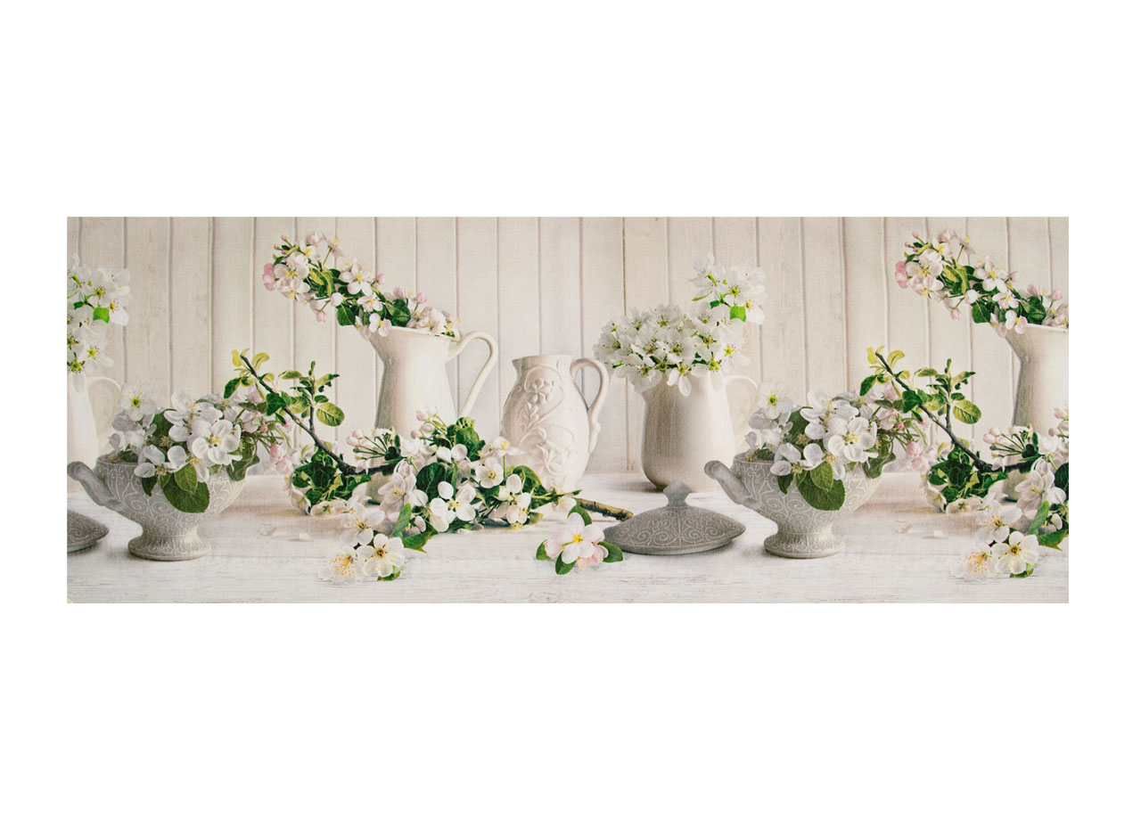 foto del prodotto tappeto cucina antiscivolo stampa digitale emozioni fantasie floreali vintage 58x240 brocche