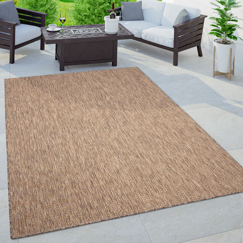 foto del prodotto tappeto cucina da esterno salotto balcone terrazo boho monocolore screziato 60x100 cm, beige paco home