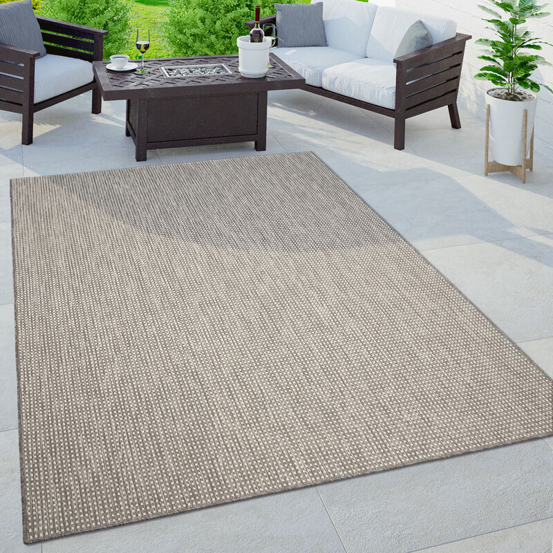 foto del prodotto tappeto cucina da esterno salotto balcone terrazo boho monocolore screziato 60x100 cm, grigio paco home