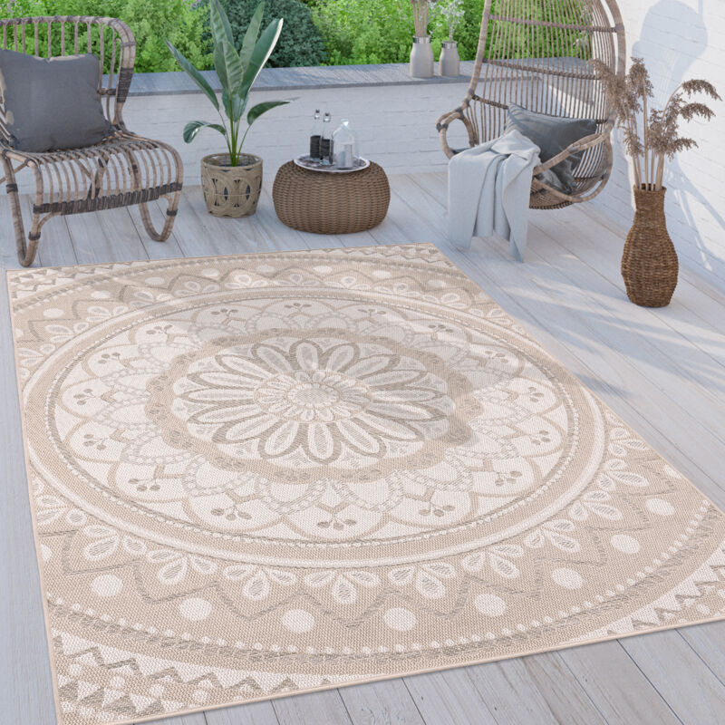 foto del prodotto tappeto cucina da esterno salotto moderno balcone terrazo persiano marocco 160x220 cm, sable paco home